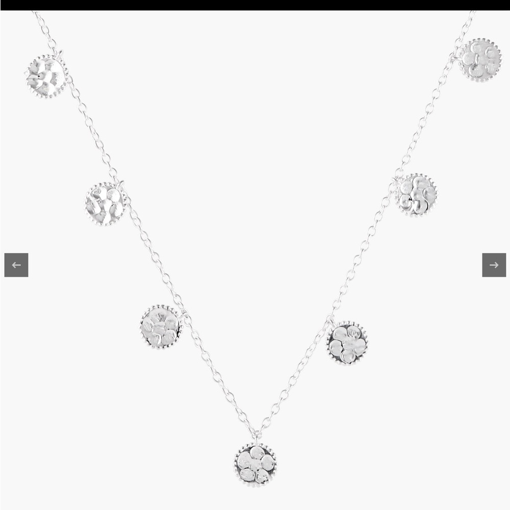 Silpada Silver Flower Charm Necklace